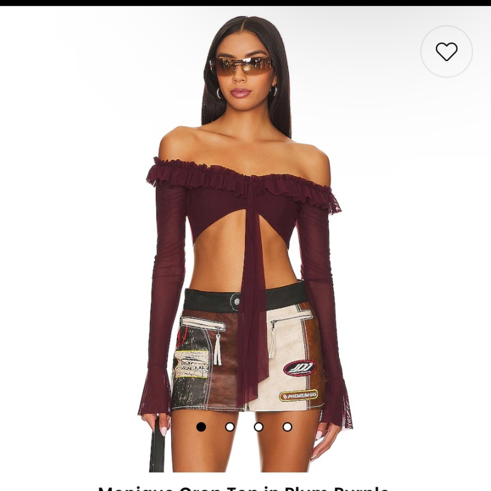 Majorelle Monique Crop Top in Plum Purple